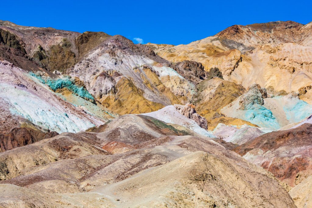 Artists Palette at Artists Drive in the Death Valley National Park, USA